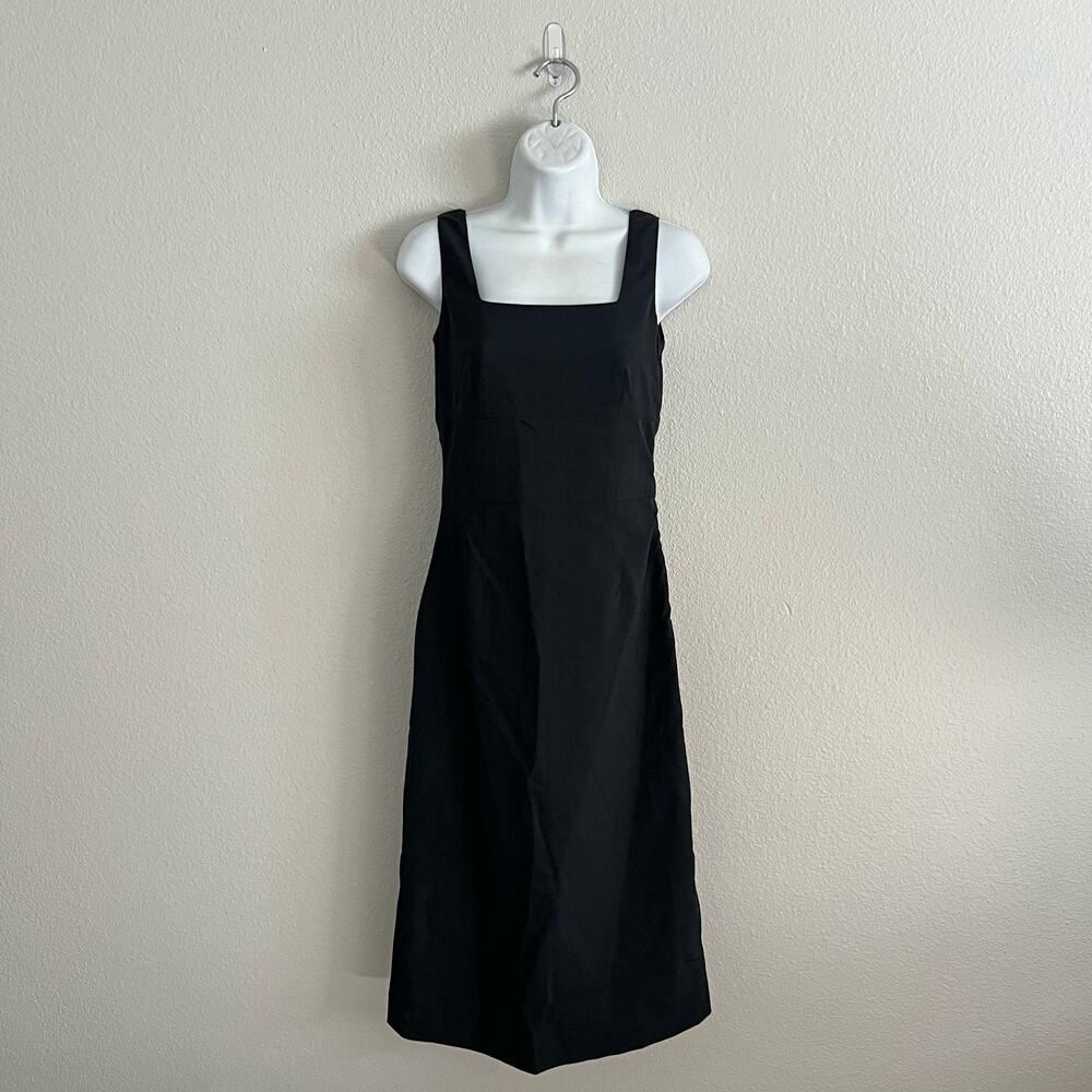 NWT Y2K Elegant Black Cocktail Midi Dress Shin Choi Coleridge Minimalist Sz XS